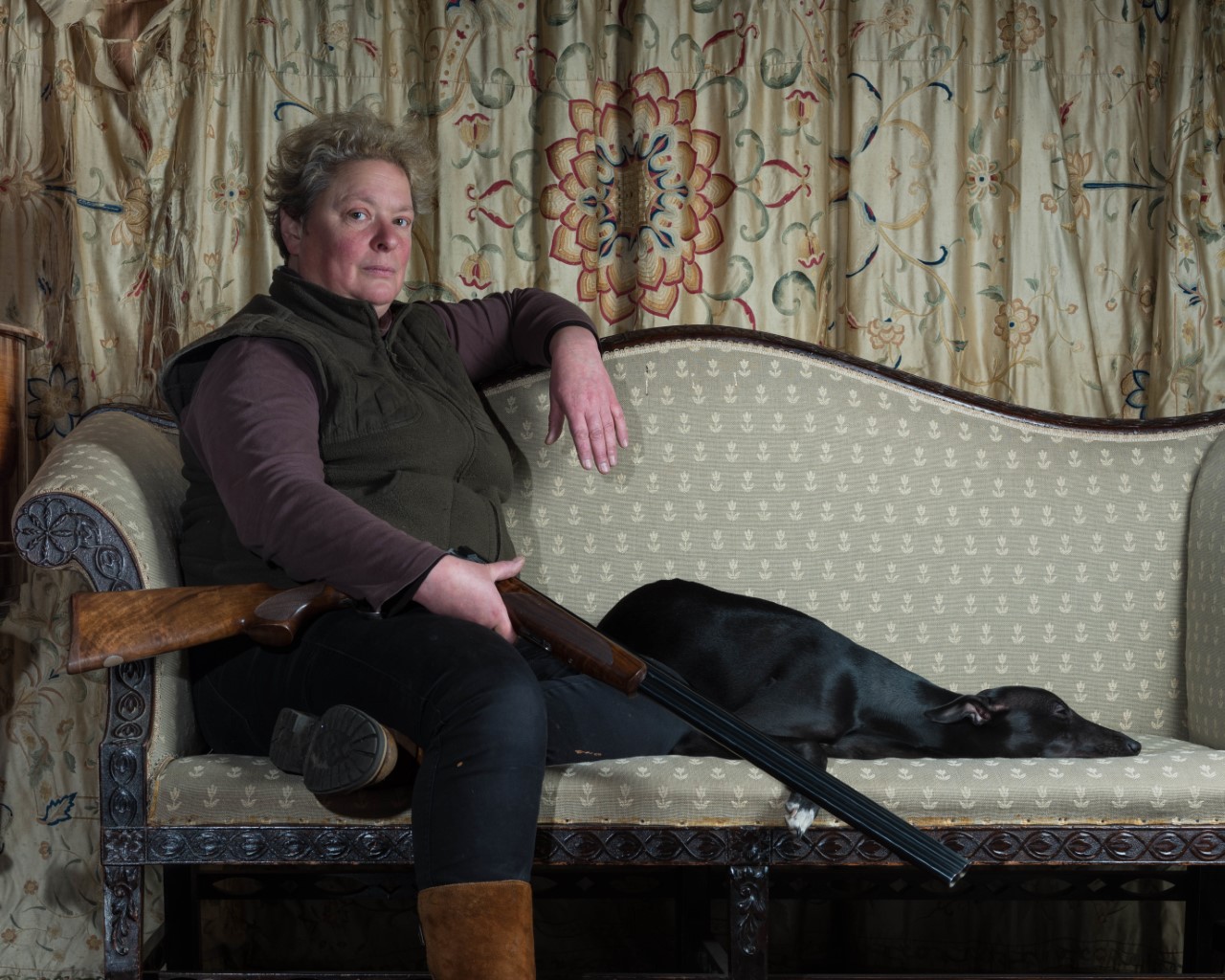 Nicola Morley, Cosima in the music room with Bat.