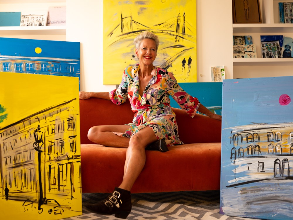 Nicola Morley, portrait of artist Kitty North at her London Studio.