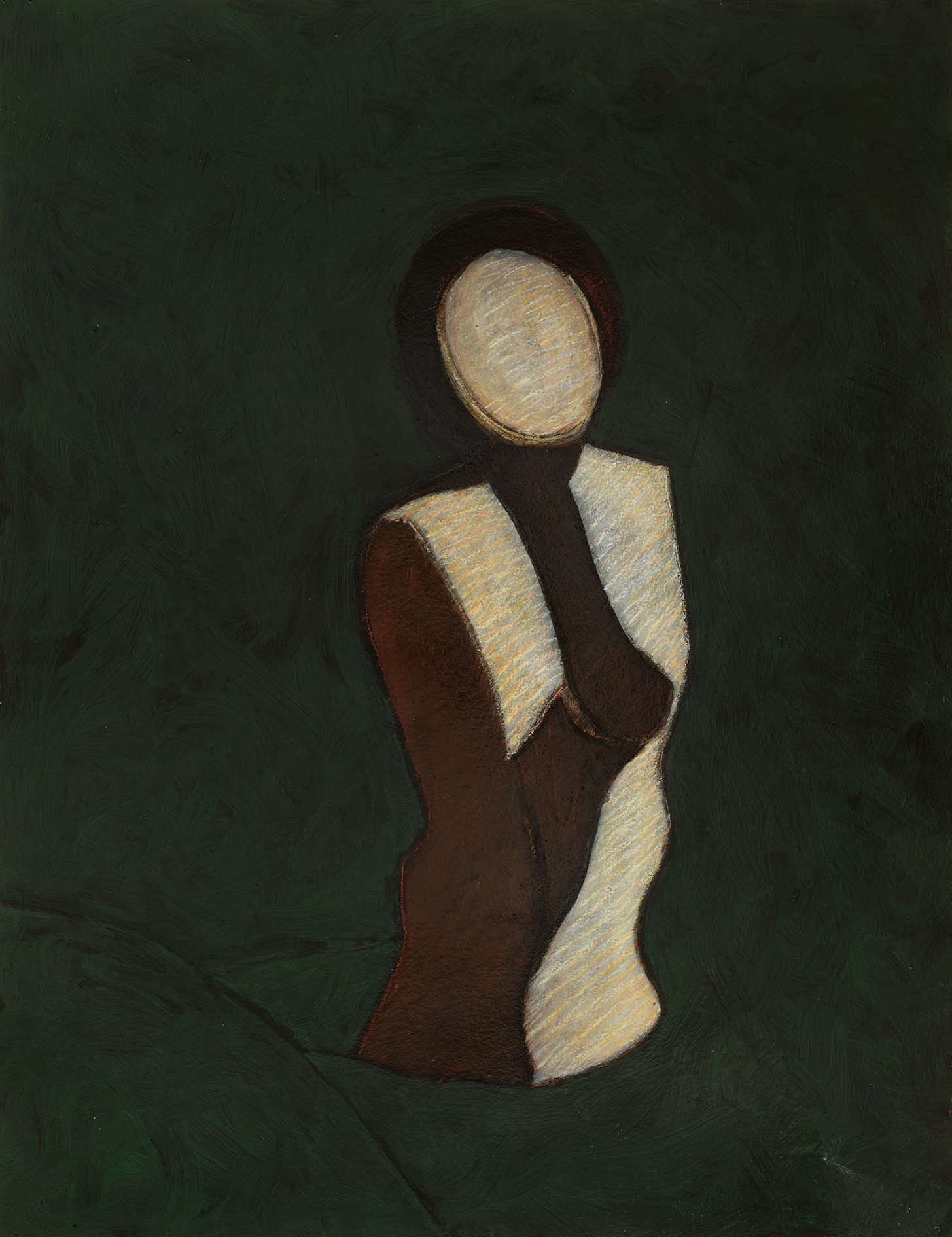 POSING - Acrylic and gouache on paper - 100x70cm- Herve Constant