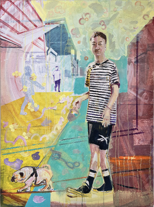 'Mark', 76 cm wide and 102 cm high, oil on canvas. 2026.
